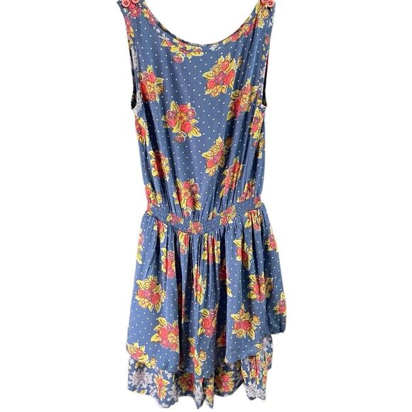 NWT Matilda Jane 435 Girls Rose Polka Dot Top of the Class Tier Dress Sz 12 Blue - Picture 2 of 10